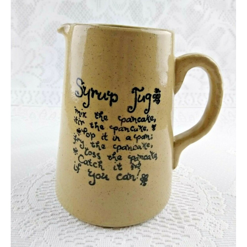 Syrup Jug or Vase Farm House 1 Pint Vintage England Pottery  Farm House Decor